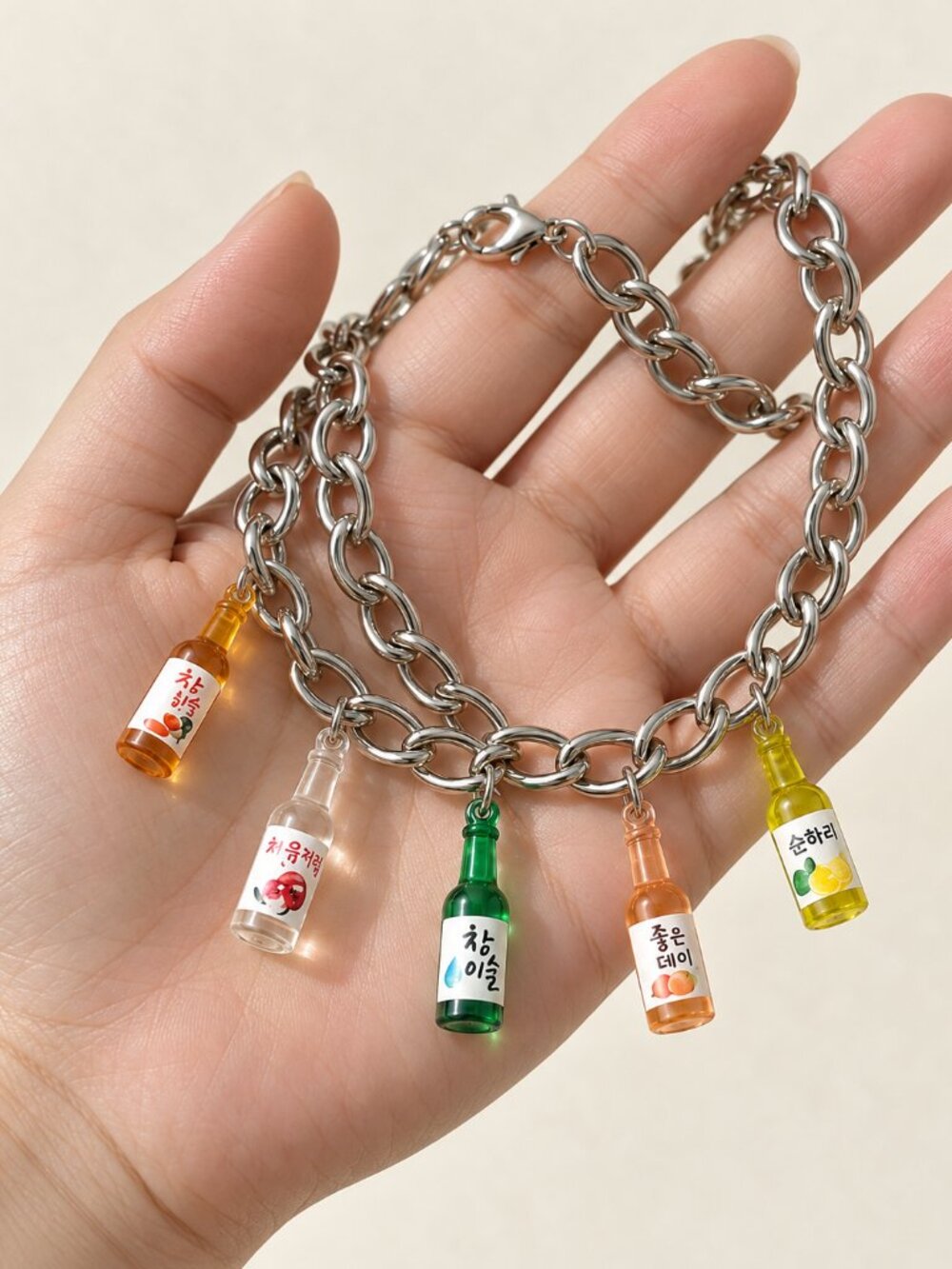 Shots of Soju Charm Necklace (Jewelry Bag Included)